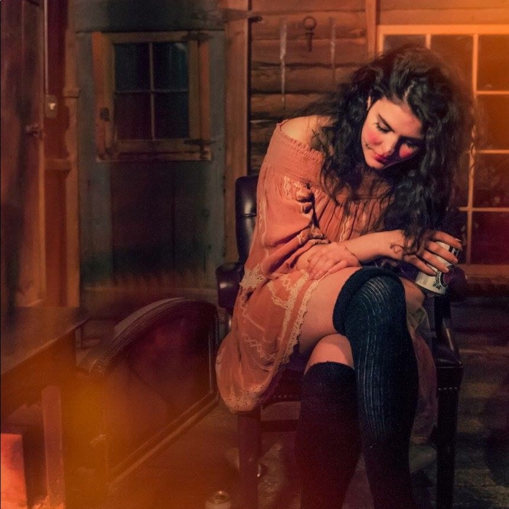 Anthropologie off the shoulder drop waist dress